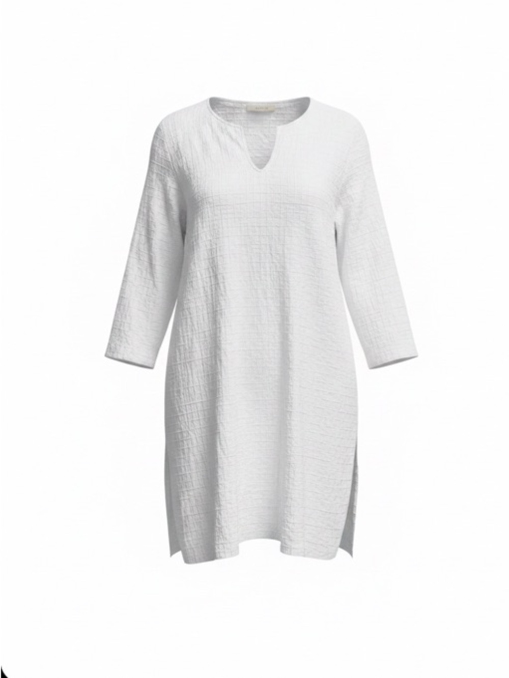 Eileen Fisher White Cotton Tunic/ Kurta